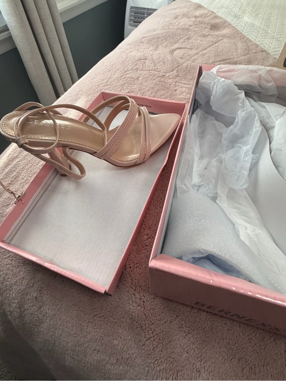 Lulus Pink Beige Strappy Pointed-Toe Heels